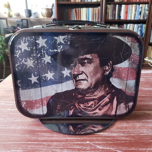 John Wayne Other - John Wayne Retro Metal Lunch Box - "The Duke" - Cowboy - Patriotic